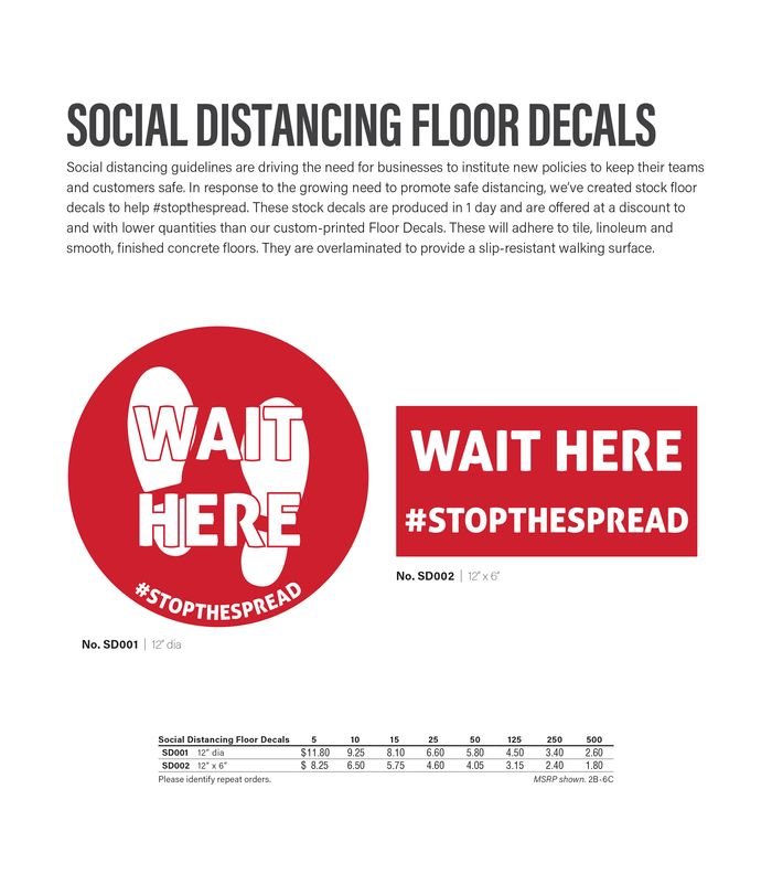 social distancing floor decals